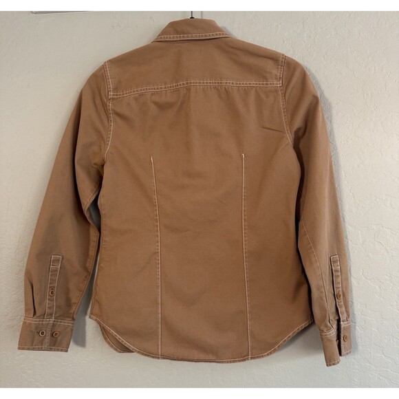 MADEWELL Women's Darted Button Up Fallen Timber Shirt NN943 BLOUSE sz 0 - Picture 2 of 8